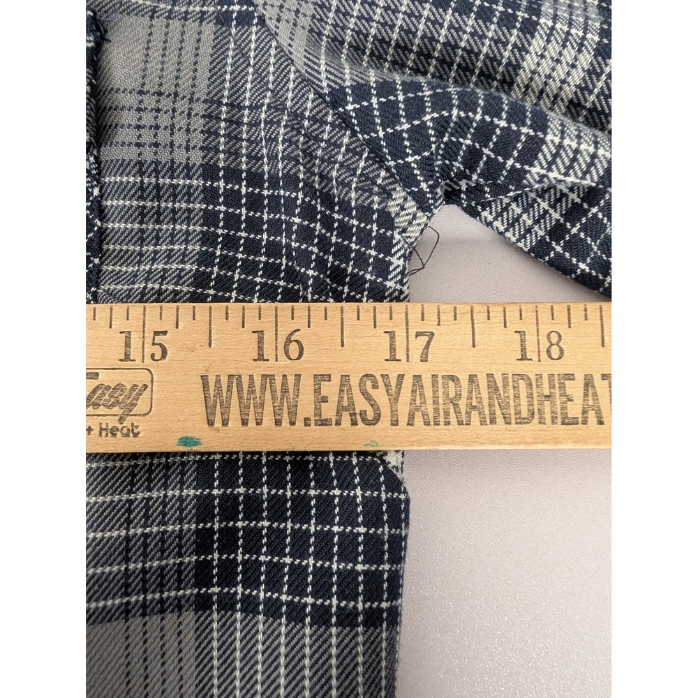 Dixxon Flannel Shirt Womens Small Gray Black Paulson Plaid D-Tech Button Up Logo - Picture 12 of 15